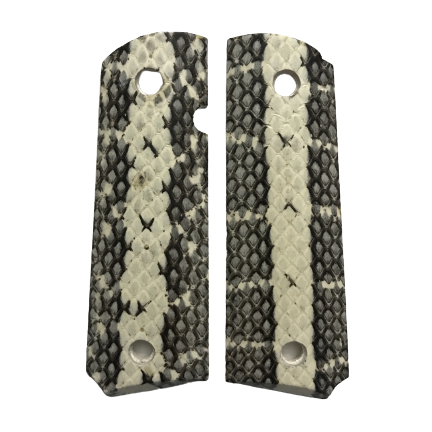 1911 Full size grips - Ptyas Mucosa Snake Skin - Beveled Bottom