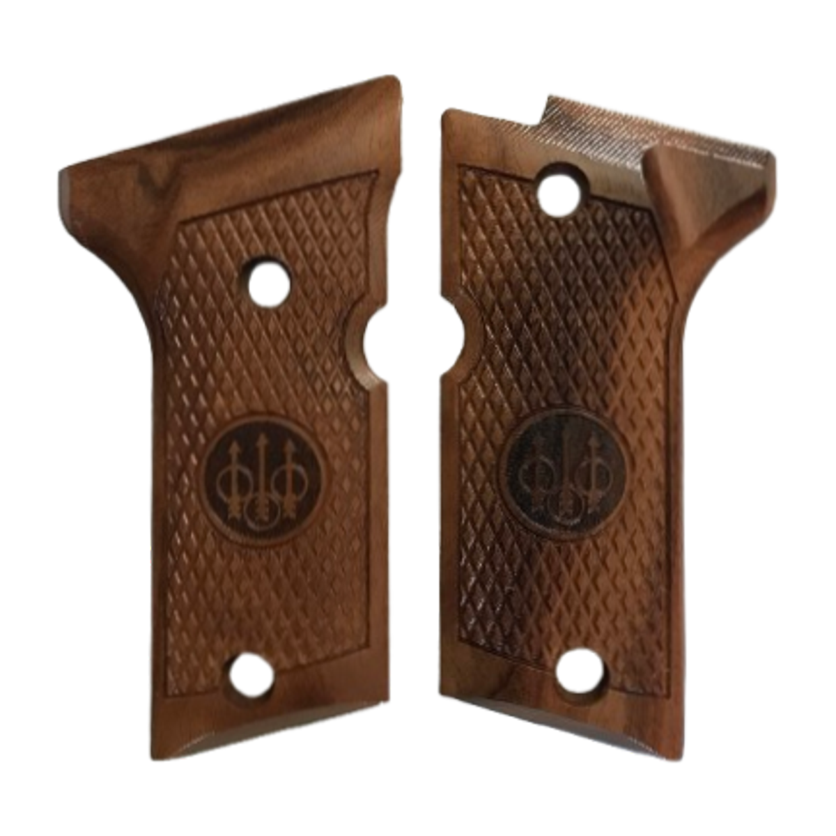 Beretta 92X (Vertec) Compact Size Grips - w/Checkering - w/Logo - Bolivian Rosewood