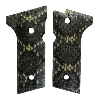 Beretta 92X (Vertec) Full Size Grips - Genuine Rattle Snake Skin