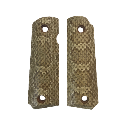 Browning 1911-22/380 grips - Genuine Rattle Snake Skin - (Brown in color)