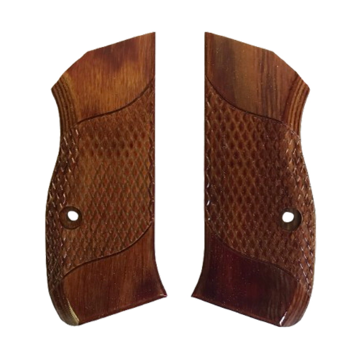 CZ 75 Compact size grips - w/Signature Checkering - Dymalux Cocobolo color