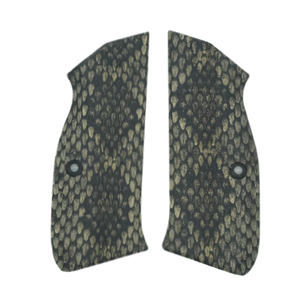 CZ 97 45ACP Grips - Genuine Rattle Snake Skin (Grey in color)