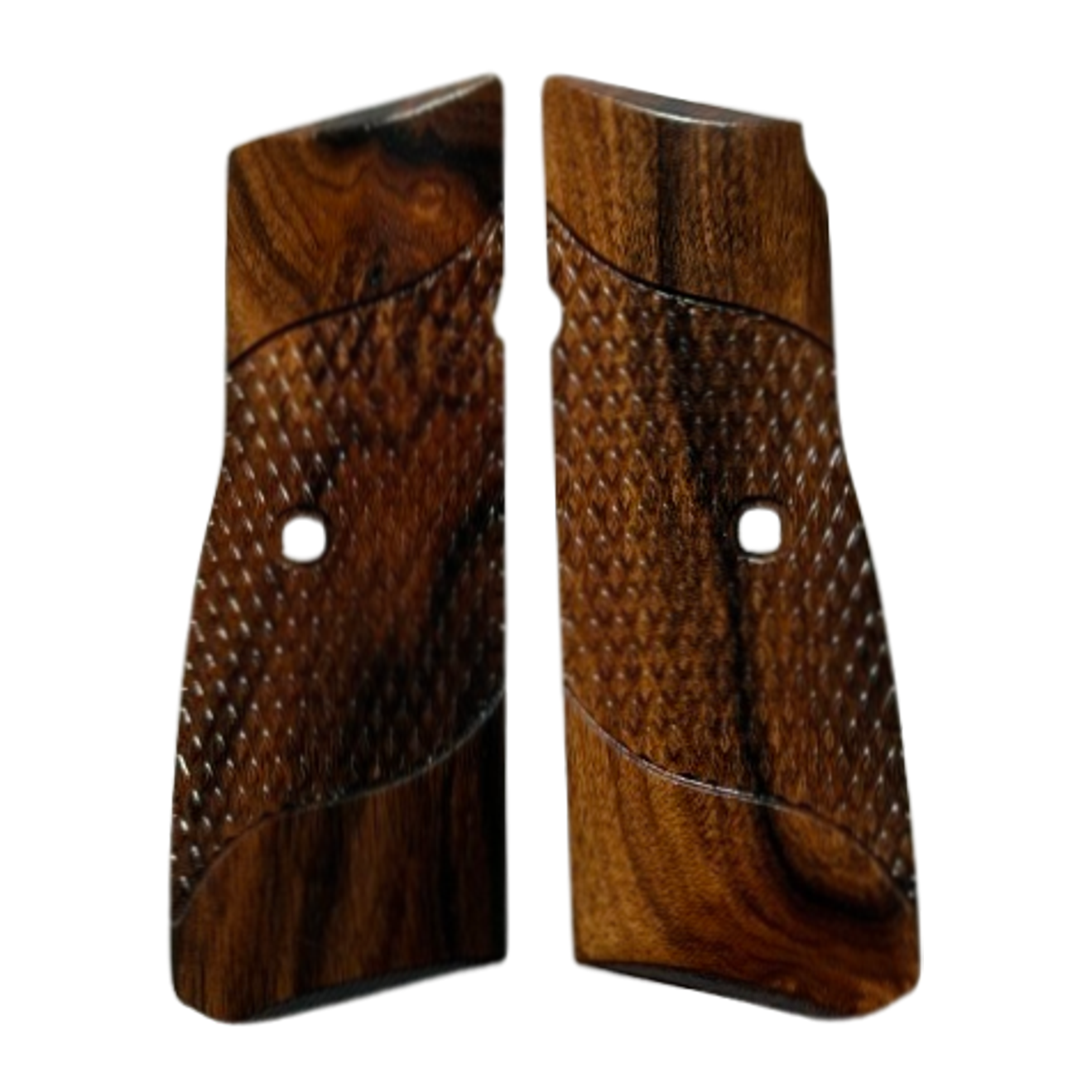 High Power (New FN) Grips - Signature Checkering, Bolivian Rosewood