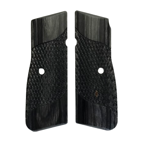 High Power (New FN) Grips - Signature Checkering - Dymalux Charcoal