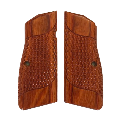 High Power Grips - w/Signature Checkering - Dymalux Cocobolo color