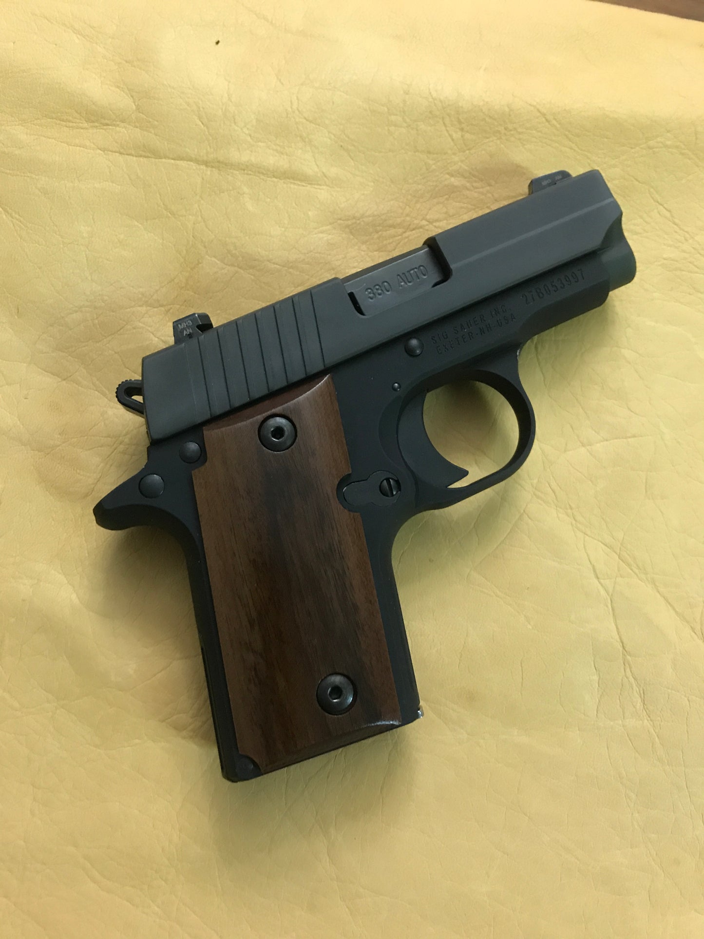 Sig P238 Grips - Beveled Bottom - Bolivian Rosewood