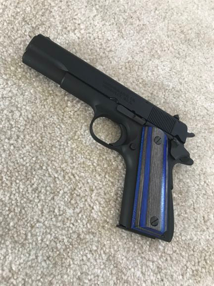Browning 1911-22/380 grips - Veneer Laminate - Blue Angel