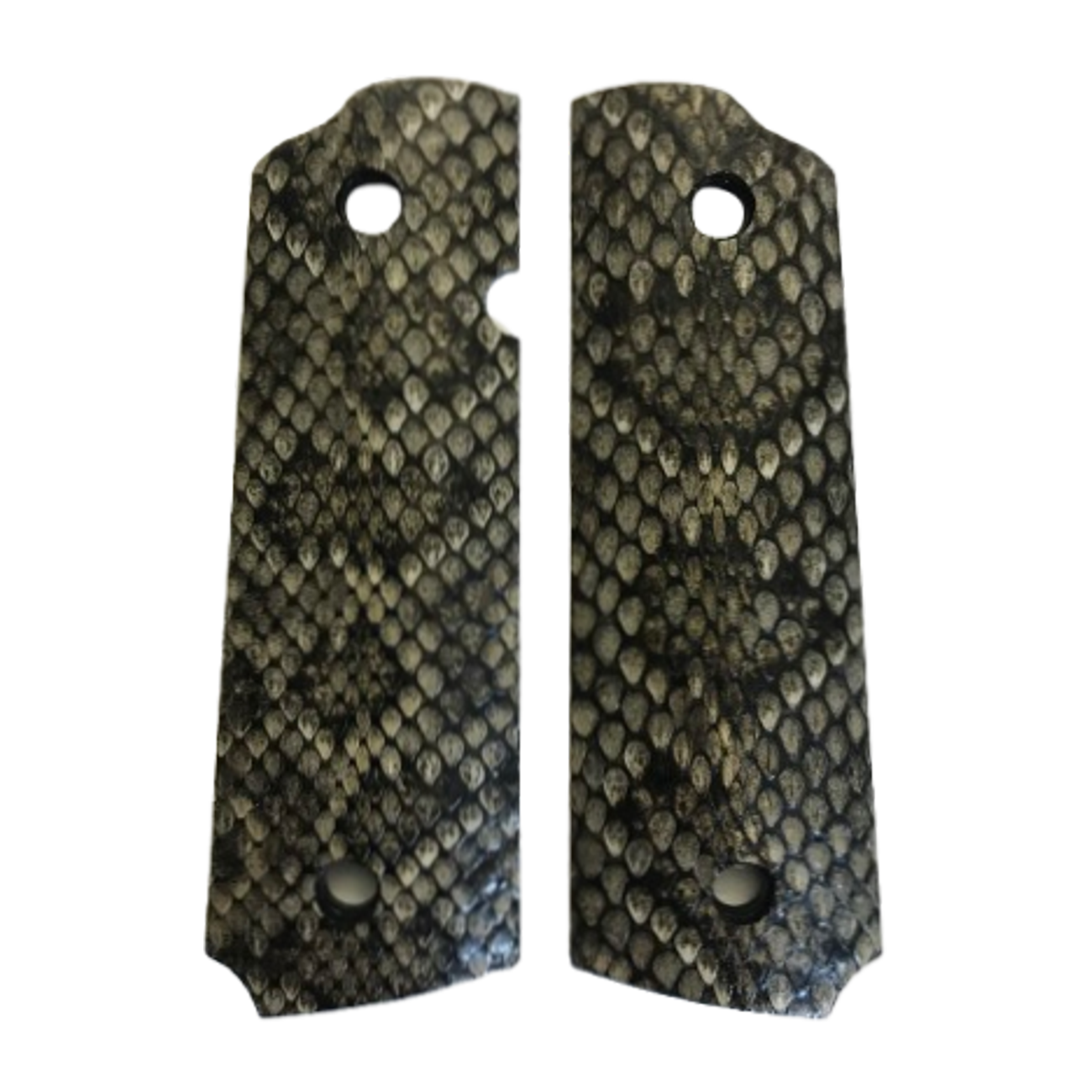RIA - 1911 Full size grips - w/Ambi Safety w/Magwell - Genuine Rattle Snake Skin