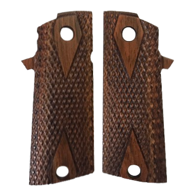 RIA - 1911 Double Stack FS HC Grips - w/MagWell, w/Double Diamond - Dymalux Walnut