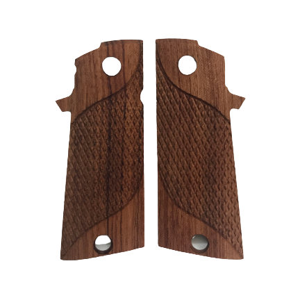 RIA - ROCK/TAC ULTRA FS HC Grips - w/MagWell, w/Signature Checkering - African Rosewood