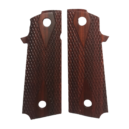 RIA - ROCK/TAC ULTRA FS HC Grips - w/No MagWell, w/Double Diamond - Padauk