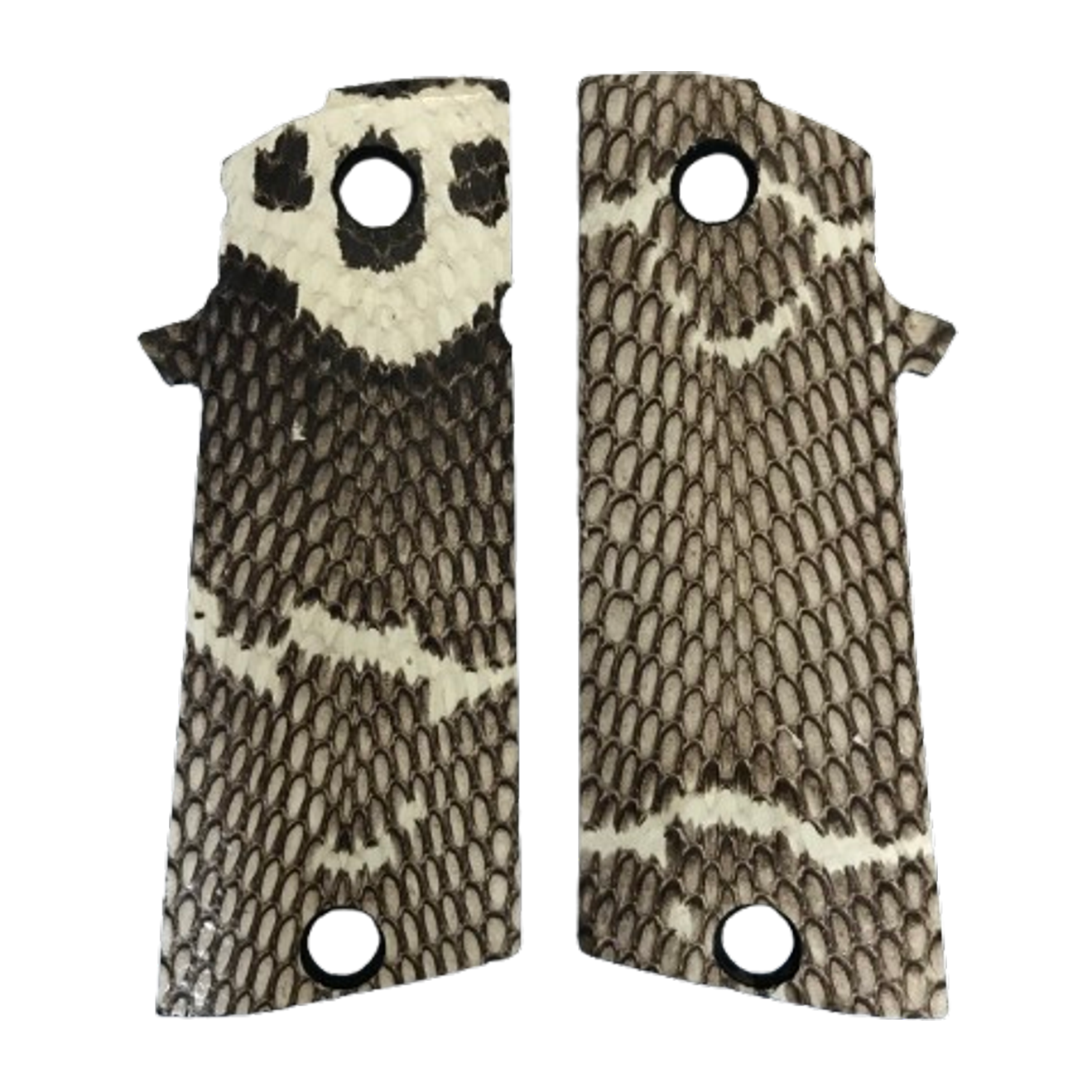 RIA - 1911 Double Stack FS HC Grips - w/MagWell - Asian Cobra Snake Skin (Natural color)