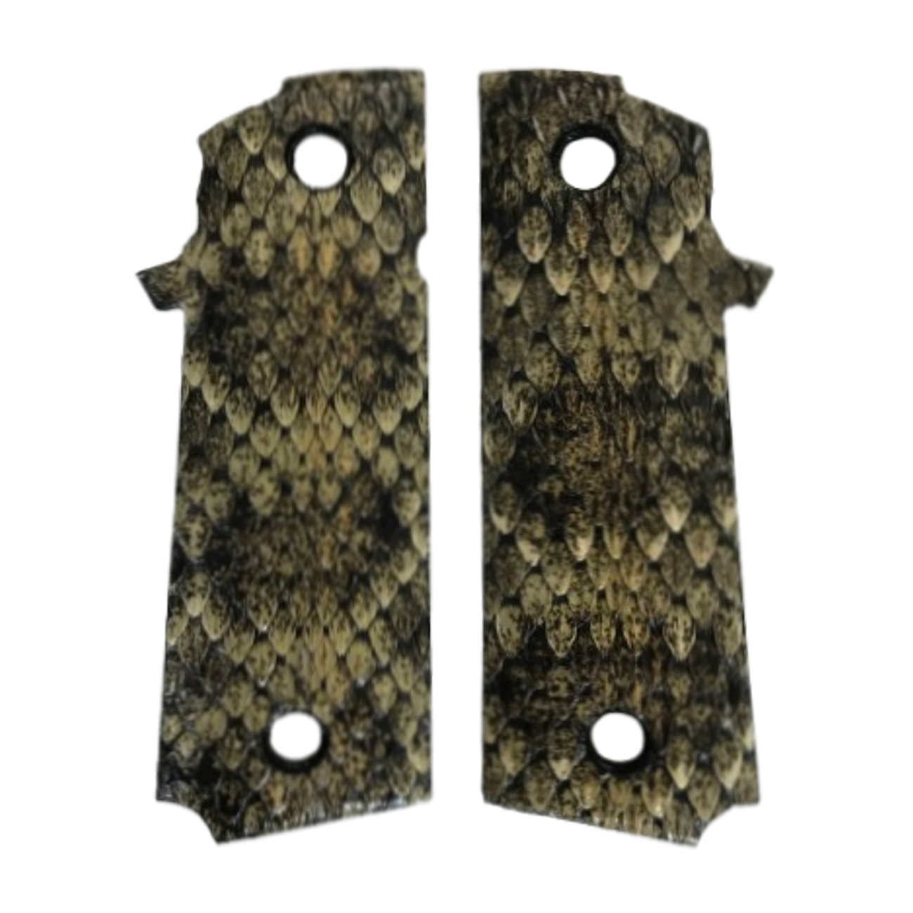 RIA - 1911 Double Stack FS HC Grips - w/NO MagWell - Genuine Rattle Snake Skin (#2)