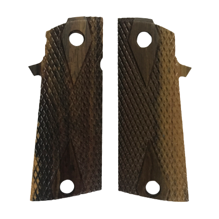 RIA - ROCK/TAC ULTRA FS HC Grips - w/Double Diamond w/MagWell - Brazilian Blackheart
