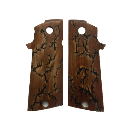 RIA - ROCK/TAC ULTRA FS HC Grips - w/Fractal Burning Pattern w/MagWell - Cherry