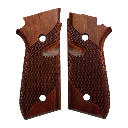 Taurus PT92 Grips - w/Signature Checkering, w/Scoop - Dymalux Cocobolo