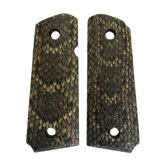 1911 Compact size grips - Genuine Rattle Snake Skin