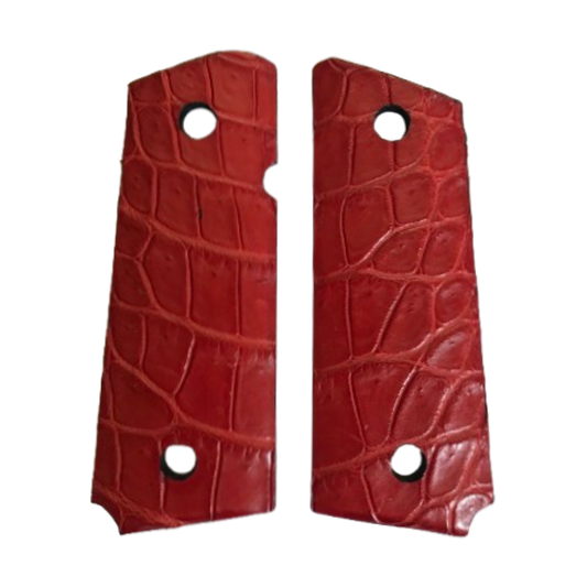 1911 Compact size grips - Alligator Tail (Red)