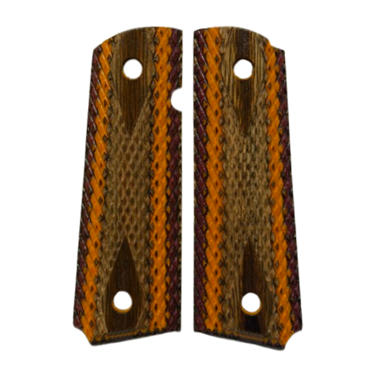 1911 Full size grips - Double Diamond - Beveled Bottom - Desert Camo