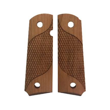 1911 Full size grips - Cherry, Signature Checkering - Beveled Bottom ...