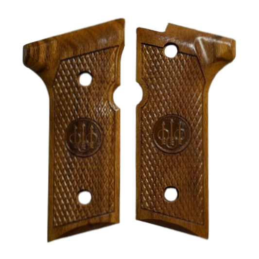 Beretta 92X (Vertec) Full Size Grips - w/Checkering - w/Logo - Bolivian Rosewood