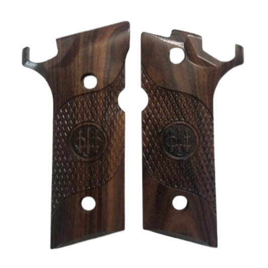 Beretta 92XI Full Size Grips - w/Signature Checkering, w/Logo, Bolivian Rosewood