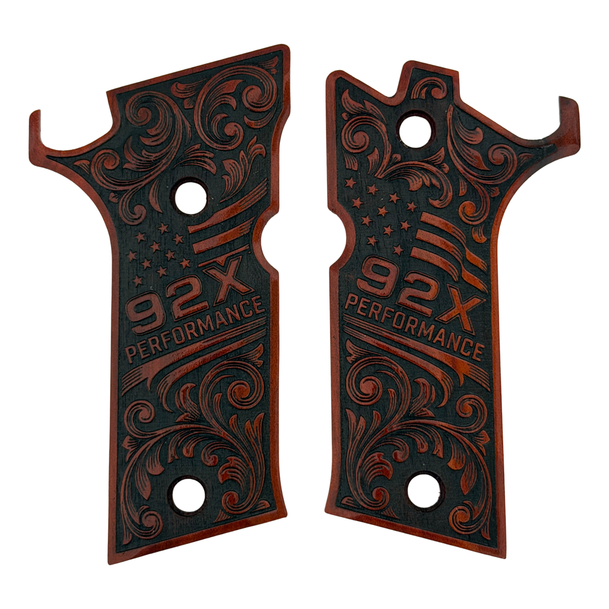Beretta 92X Performance Grips -Stars and Stripes Theme - Redheart