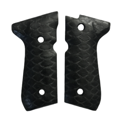 Beretta 92 F Full Size Grips - Genuine Python Snake Skin (Black in color)