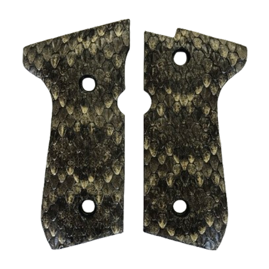 Beretta 92 F Full Size Grips - Genuine Rattle Snake Skin