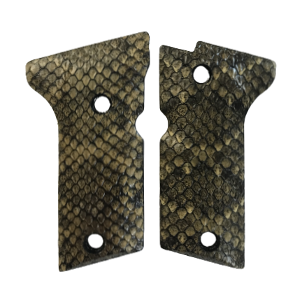 Beretta 92X (Vertec) Compact Size Grips - Genuine Rattle Snake Skin