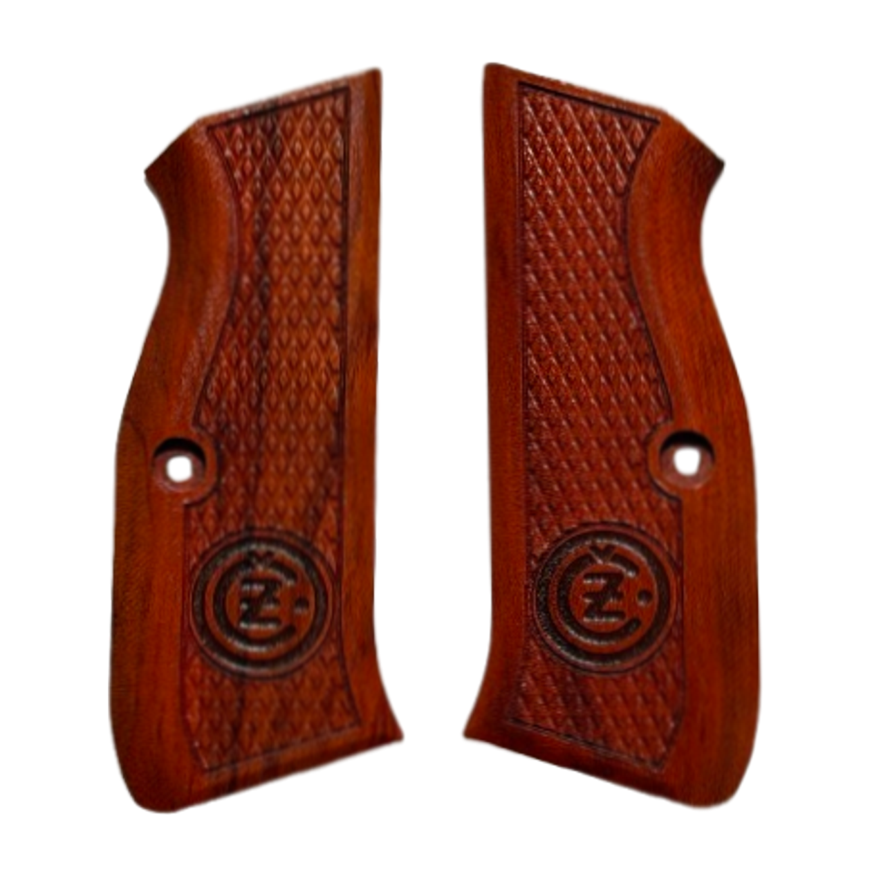 CZ 75 Full size grips - w/Checkering - w/Old Logo - Redheart