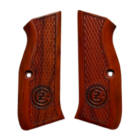 CZ 75 Full size grips - w/Checkering - w/Old Logo - Redheart