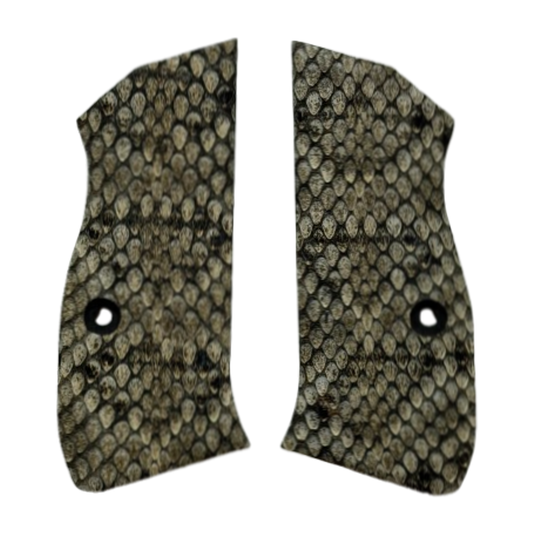 CZ 75 Compact Size Grips - Genuine Rattle Snake Skin