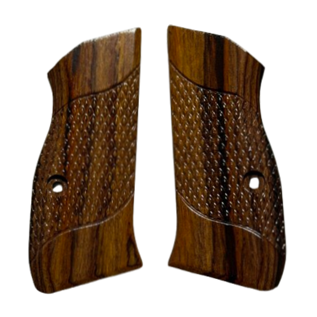 CZ 75 Compact size grips - w/Signature Checkering - Cocobolo