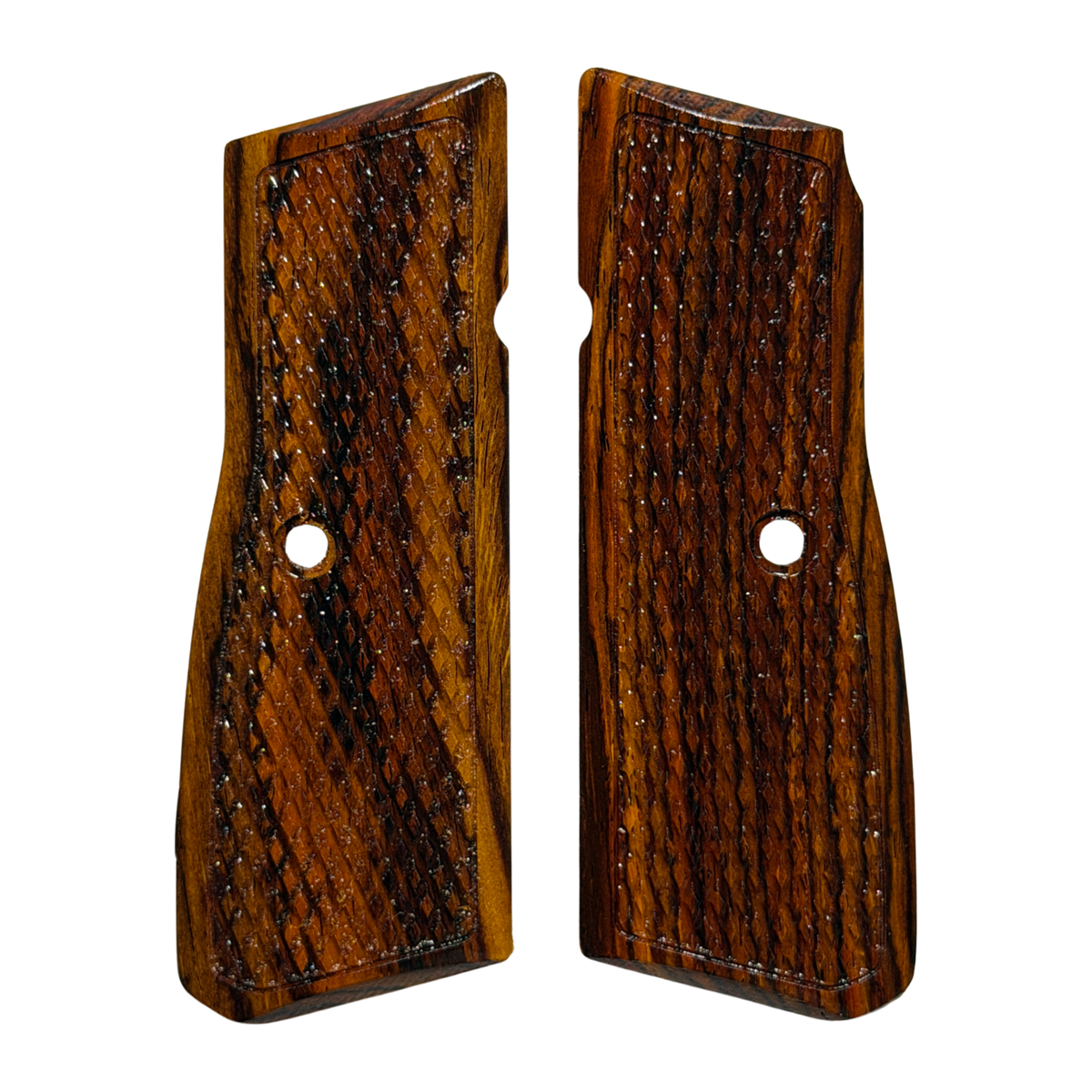 High Power (New FN) Grips - Standard Checkering - Cocobolo