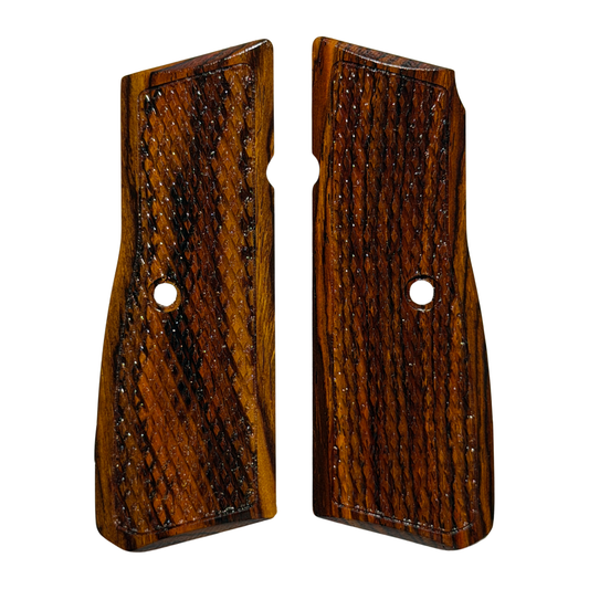 High Power (New FN) Grips - Standard Checkering - Cocobolo