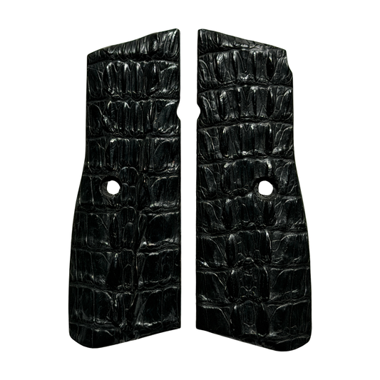 High Power (New FN) Grips - Gator Skin - Black