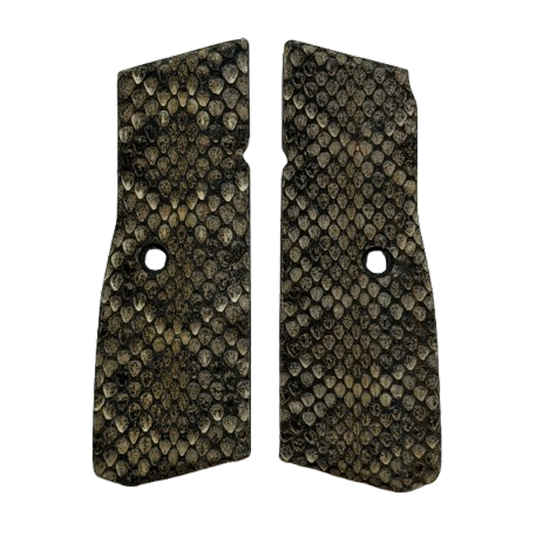 High Power (New FN) Grips - Genuine Rattle Snake Skin