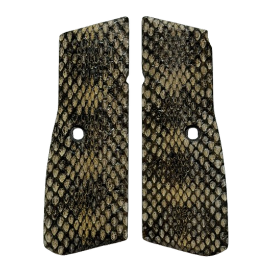 High Power (New FN) Grips - Genuine Rattle Snake Skin