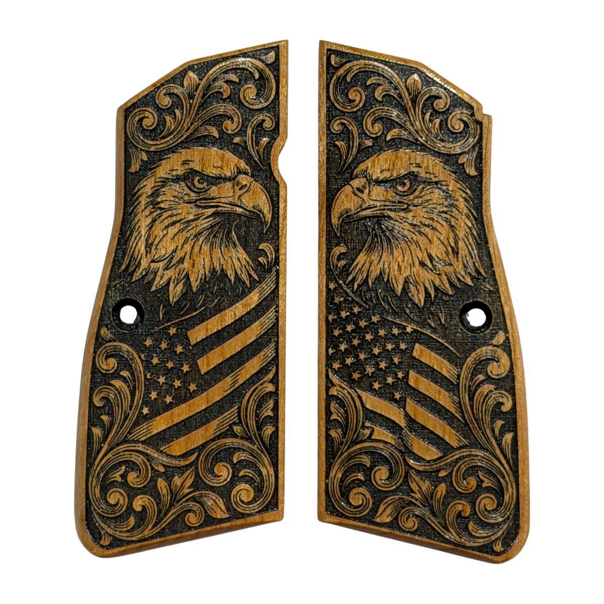 High Power Grips - Eagle Theme - Cherry Wood