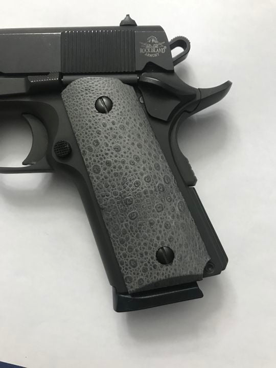 1911 Compact size grips - Bufo Toad frog skin (Grey in color)
