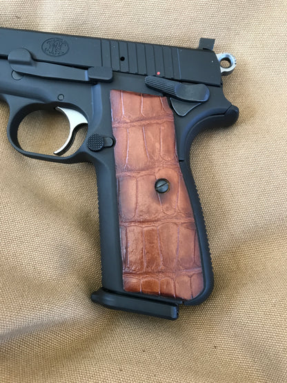 High Power (New FN) Grips - Alligator Tail - Brown