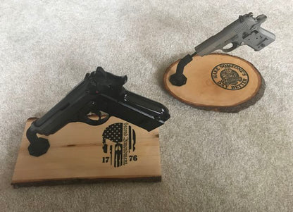 Pistol Stand - Custom Engraved