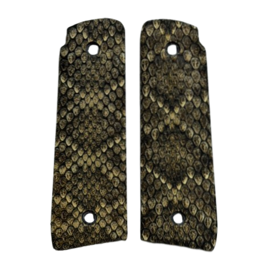 Ruger Mark IV 22/45 grips - Genuine Rattle Snake Skin
