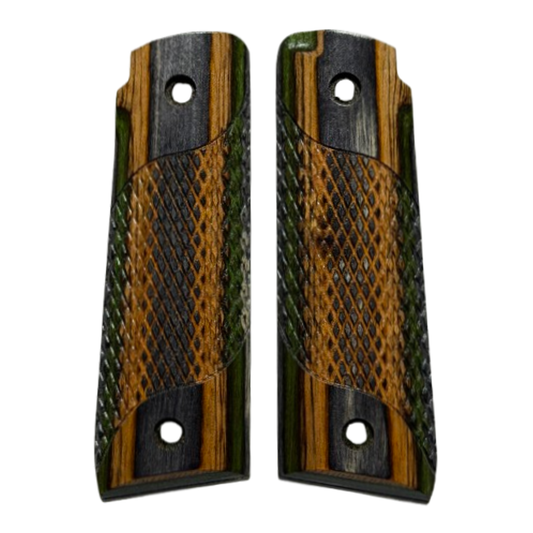 Ruger Mark IV 22/45 Thick grips - Signature Checkering - Laminate Green Mnt Camo