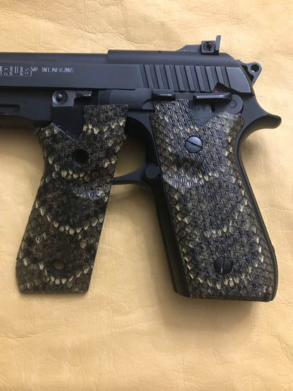 Taurus PT92 Grips - Genuine Rattle Snake Skin