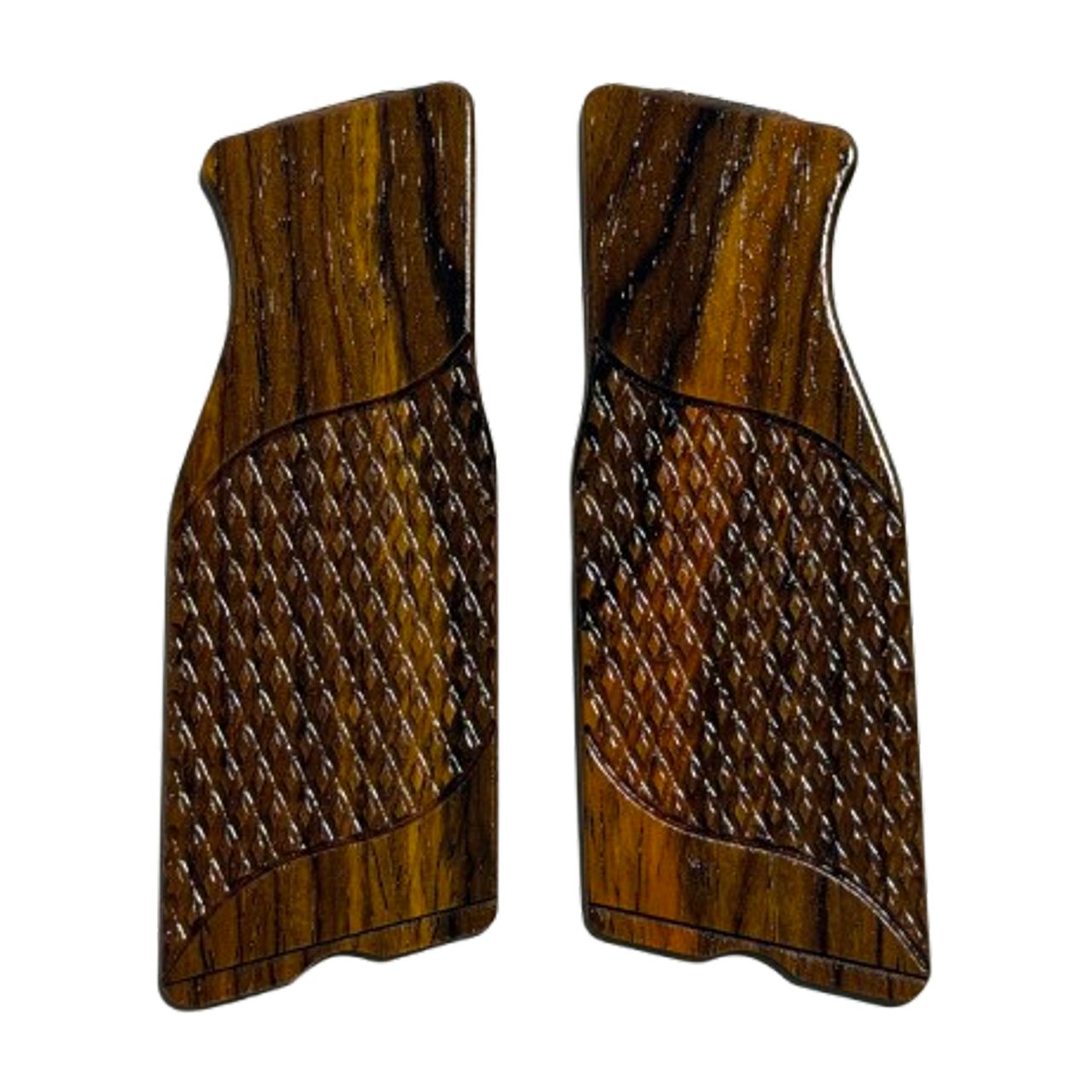 ECM R11 grip inserts - w/Signature Checkering - Cocobolo