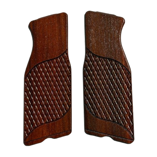 ECM R11 grip inserts - w/Signature Checkering - Redheart