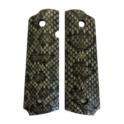 RIA - 1911 Full size grips - w/Ambi Safety w/Magwell - Genuine Rattle Snake Skin