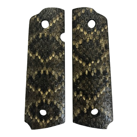 RIA - 1911 Full size grips - w/Ambi Safety w/Magwell - Genuine Rattle Snake Skin